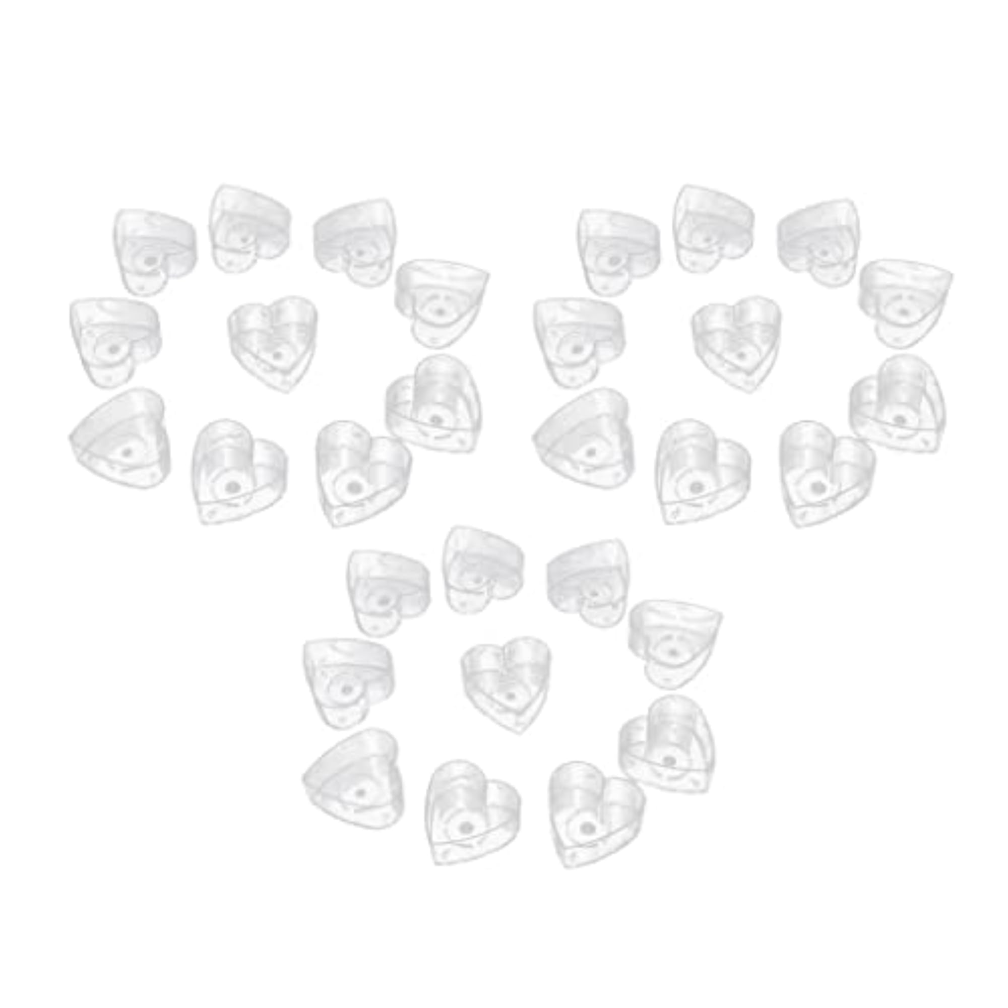 30 Pieces Heart Shapes Clear PP Tealight Cup Holders